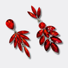 Red Crystal Earrings | Silver