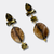 Snakeskin Agate Earrings | Gold