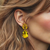 Sunny Yellow Earrings | Gold
