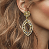 AB Strass Glam Earrings | Gold - Muze Earrings