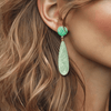 Amazonite Mint Flowers Earrings | Gold - Muze Earrings