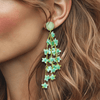 Amazonite Mint Flowers Earrings | Gold - Muze Earrings