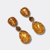 Amber Orange Agate Earrings | Gold - Muze Earrings