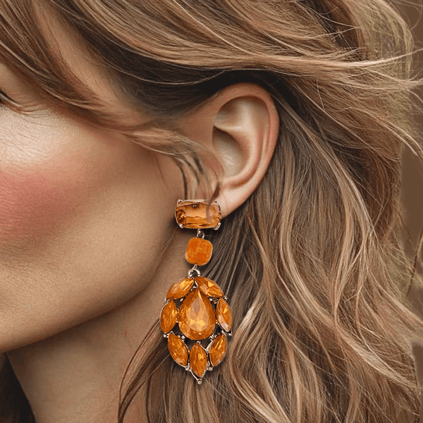 Apricot Agate Earrings | Silver - Muze Earrings