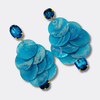 Aqua Blue Shell Earrings | Gold - Muze Earrings