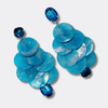 Aqua Blue Shells Earrings | Silver - Muze Earrings