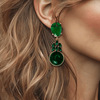 Aventurine Crystal Earrings | Gold - Muze Earrings