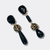 Black Agate Leopard Earrings | Gold - Muze Earrings