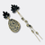 Black Crystal Dalmatian Earrings | Gold - Muze Earrings