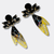 Black Festival Wings | Gold - Muze Earrings