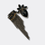 Black Strass Stud Earrings | Gold - Muze Earrings