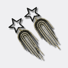 Black & White Star Earrings | Gold - Muze Earrings