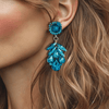 Blue Crystal Earrings | Silver - Muze Earrings