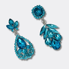 Blue Crystal Earrings | Silver - Muze Earrings