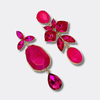 Bold Fuchsia Earrings | Gold - Muze Earrings