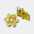Bright Yellow Flower Earrings | Gold - Muze Earrings