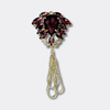 Broche Burgundy Strass | Gold - Muze Earrings