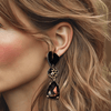 Brown Bordeaux Leopard Earrings | Gold - Muze Earrings