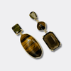 Brown Crystal Tiger Eye II Earrings | Gold - Muze Earrings
