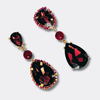 Burgundy Agate Earrings | Gold - Muze Earrings
