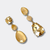 Champage Cat Eye Agate Earrings | Gold - Muze Earrings
