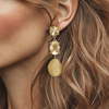 Champagne Crystal Earrings | Gold - Muze Earrings