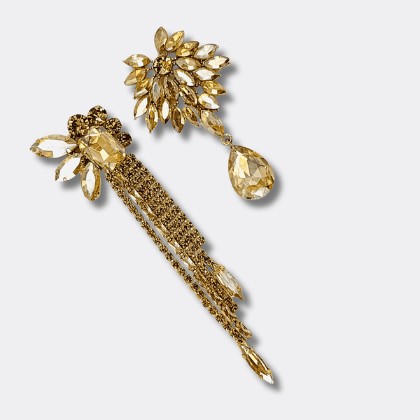 Champagne Glam II Earrings | Gold - Muze Earrings