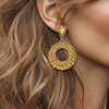 Champagne Strass Earrings | Gold - Muze Earrings