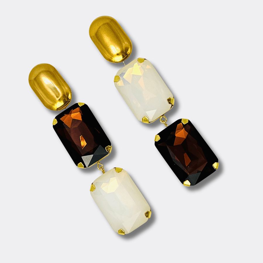 Chocolate Opal Earrings | Gold - Muze Earrings
