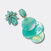 Clip Earrings Minty Shells | Gold - Muze Earrings