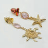 Clip Earrings Pink Starfish | Gold - Muze Earrings