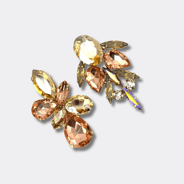 Clip Earrings Soft Tones II | Gold - Muze Earrings