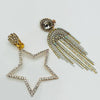 Clip Earrings Strass Star | Gold - Muze Earrings