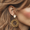 Clip Earrings Summer Champagne | Gold - Muze Earrings