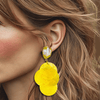 Clip Earrings Yellow Shells | Gold - Muze Earrings
