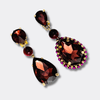 Clips Burgundy Tigereye | Gold - Muze Earrings
