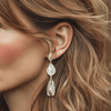 Clips Champagne Pearl | Gold - Muze Earrings