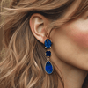 Clips Lapis Lazuli | Gold - Muze Earrings