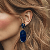 Clips Lapis Lazuli | Gold - Muze Earrings