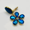 CLIPS Mirrored Aqua Flower | Gold - Muze Earrings