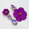 CLIPS Purple Flower | Gold - Muze Earrings