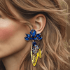 Cobalt Blue Festival Wings | Gold - Muze Earrings