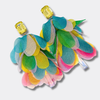 Colorful Mesh Festival Earrings | Gold - Muze Earrings
