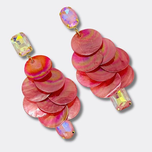 Coral Shell Earrings | Gold - Muze Earrings