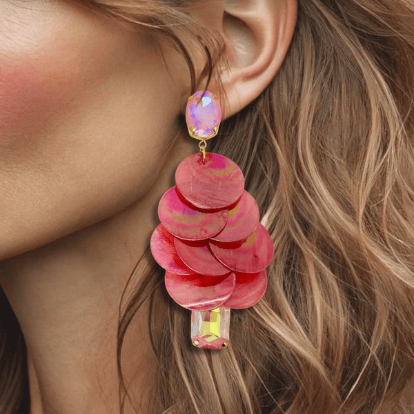 Coral Shell Earrings | Gold - Muze Earrings