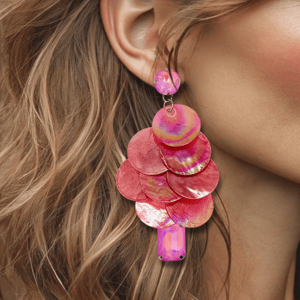 Coral Shells Earrings | Silver - Muze Earrings