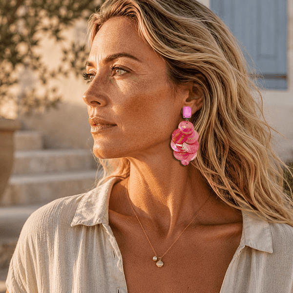 Coral Shells Earrings | Silver - Muze Earrings