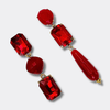 Crimson Passion Earrings | Gold - Muze Earrings