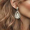 Crystal Clear Earrings | Silver - Muze Earrings