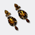 Dark Brown Crystal Earrings | Gold - Muze Earrings